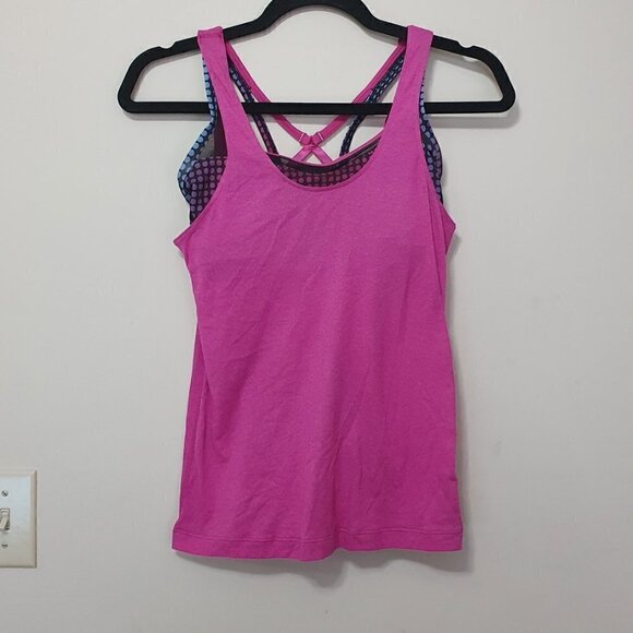 Lululemon Solid Pink Tank Top Sports Bra - Picture 1 of 10